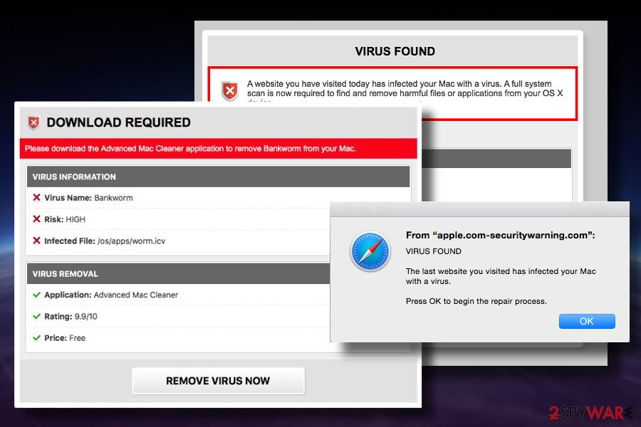 my mac keeps opening new tabs to virus cleaner